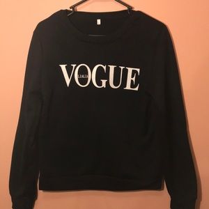 Never Worn Black VOGUE pullover
